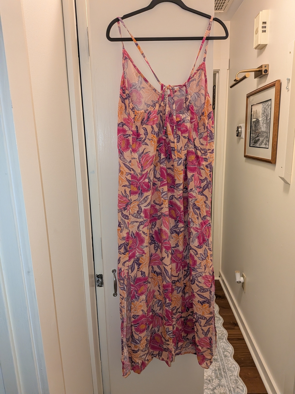 Old Navy Pink Floral Maxi Dress XL - Picture 3 of 3